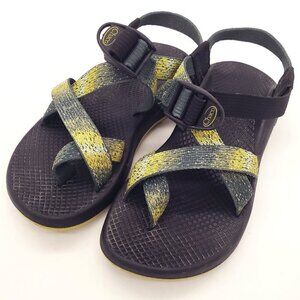 Chaco Womens sz 6 Green Yellow Vibram Sandals